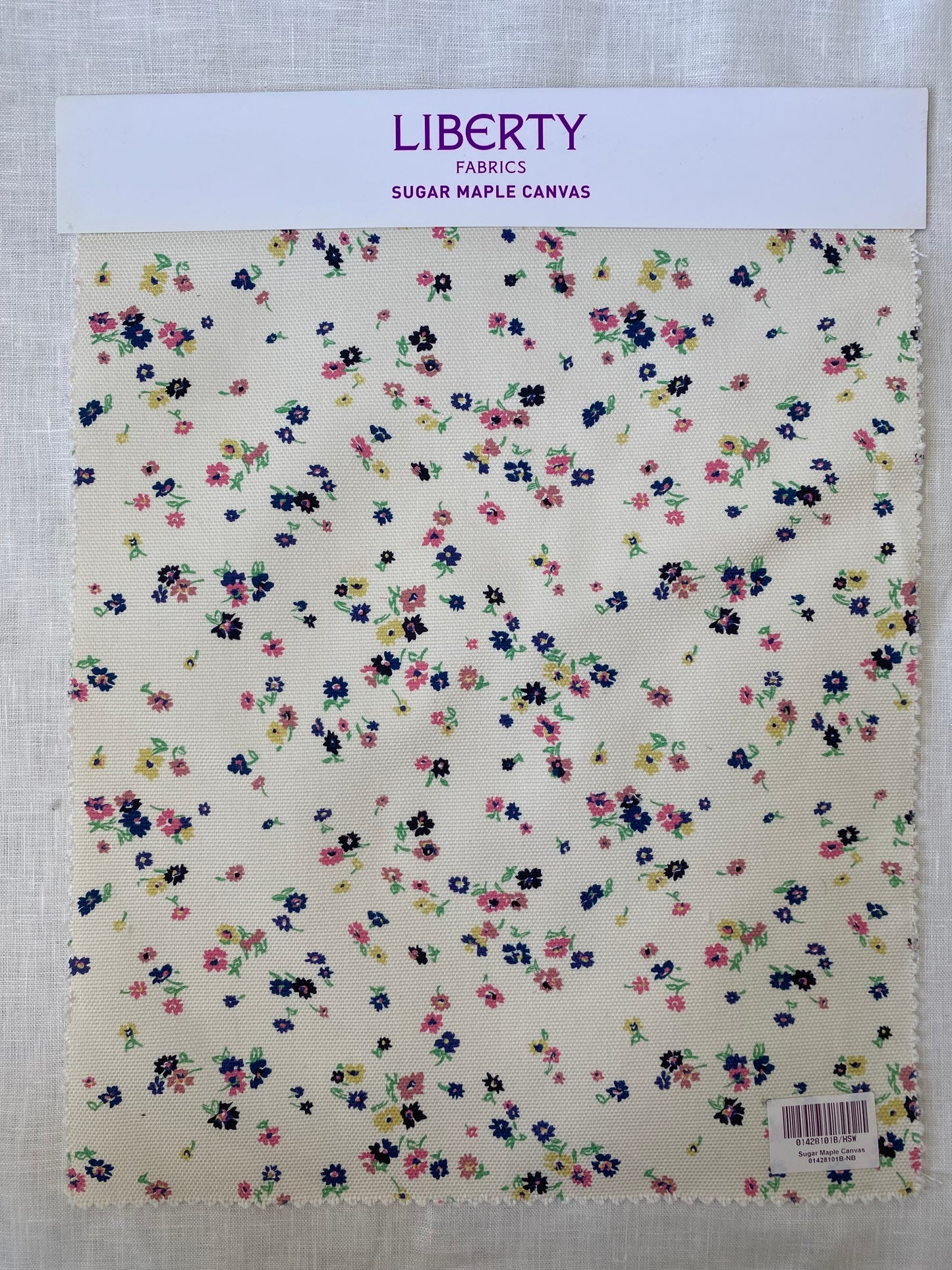 Liberty Fabric Swatch Suger Maple Canvas