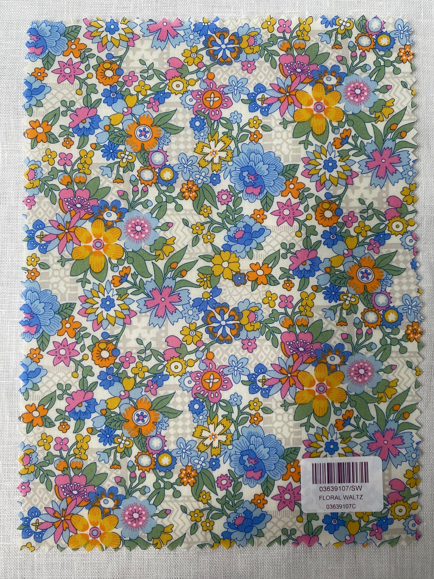 Liberty Fabric Swatch Floral Waltz