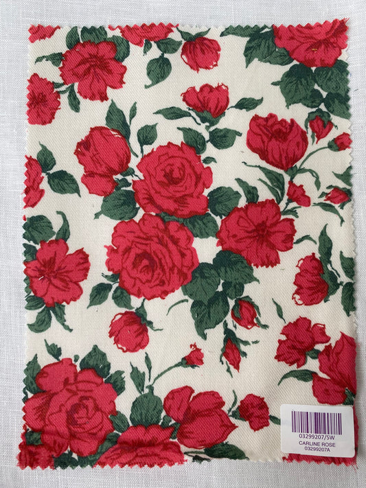 Liberty Fabric Swatch Carline Rose