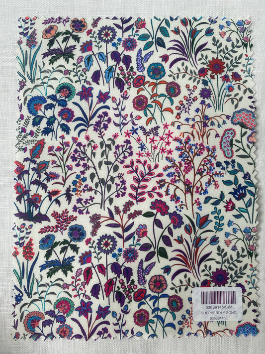 Liberty Fabric Swatch Shepherdly Song