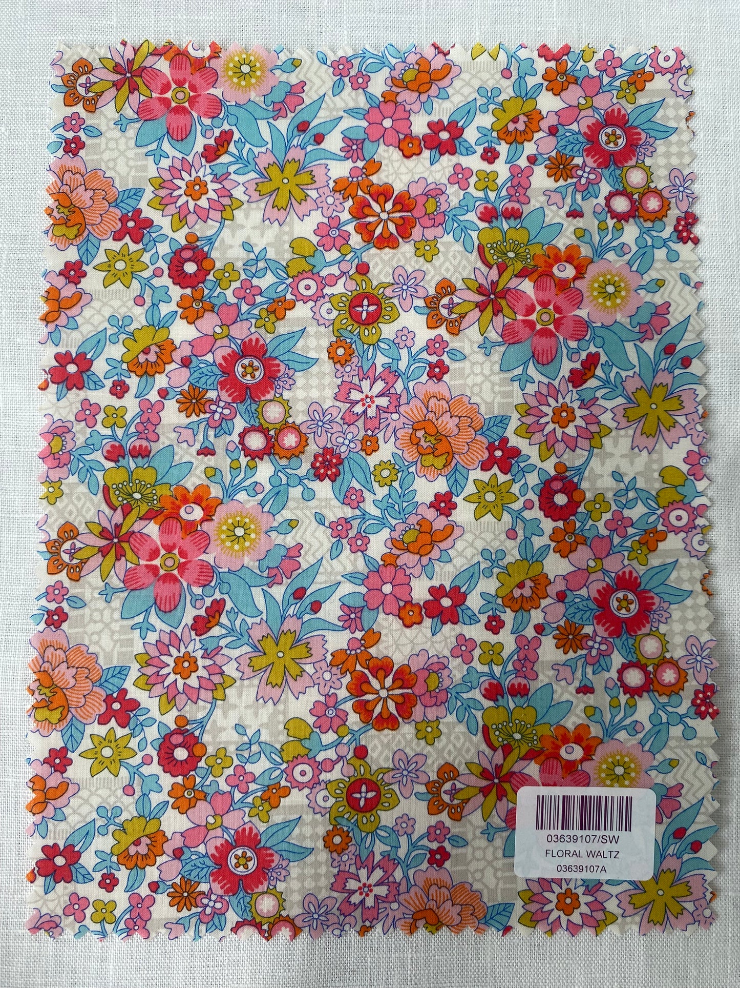 Liberty Fabric Swatch Floral Waltz