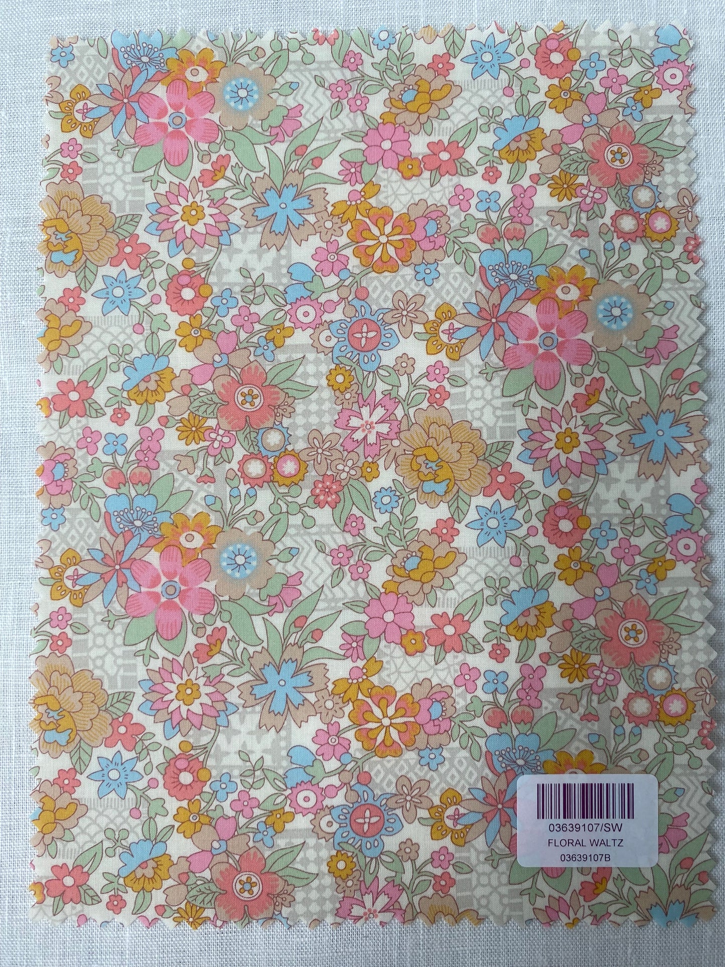 Liberty Fabric Swatch Floral Waltz