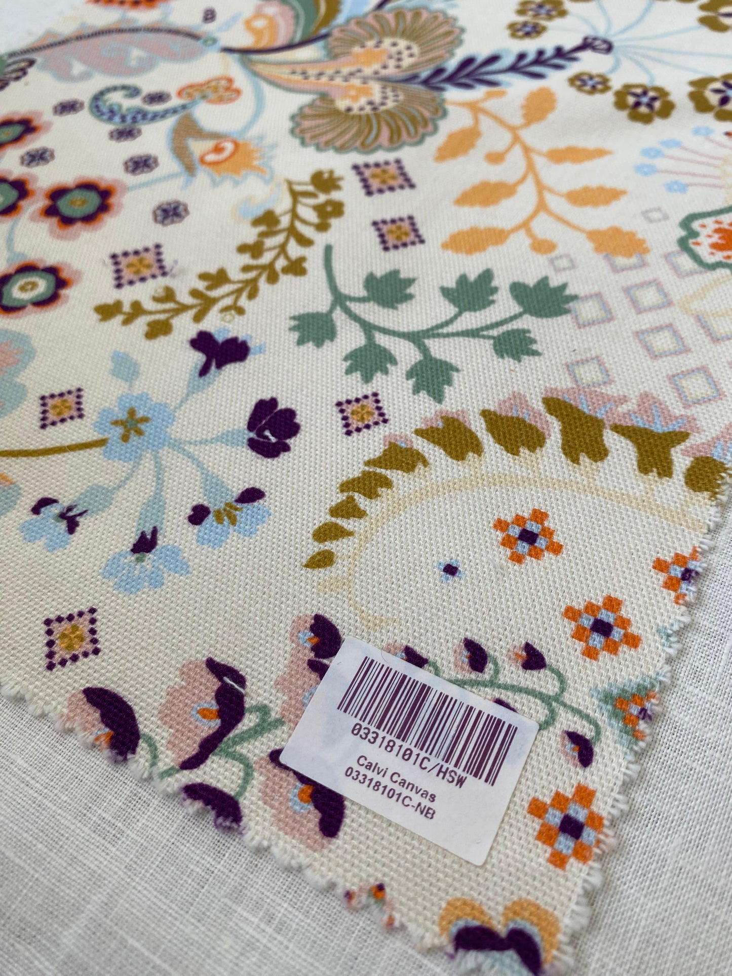 Liberty Fabric Swatch Calvi Canvas