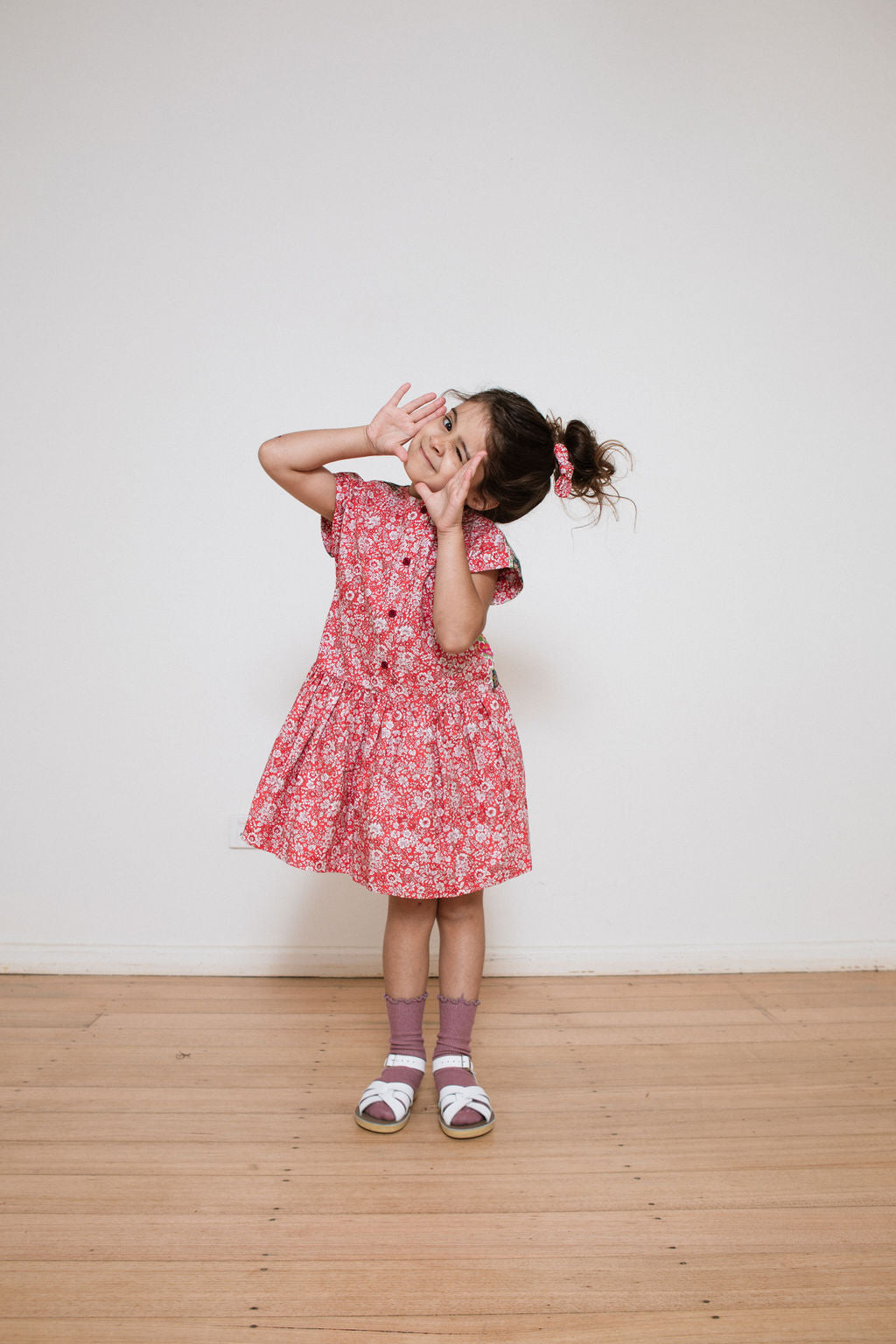 Maggie Patch Dress Emily Silhouette Flower