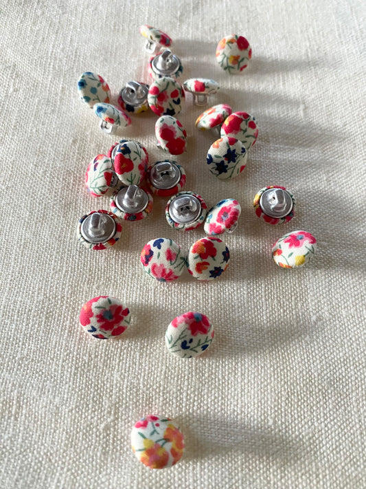 Covered Button Liberty Phoebe Flowers 11.5mm