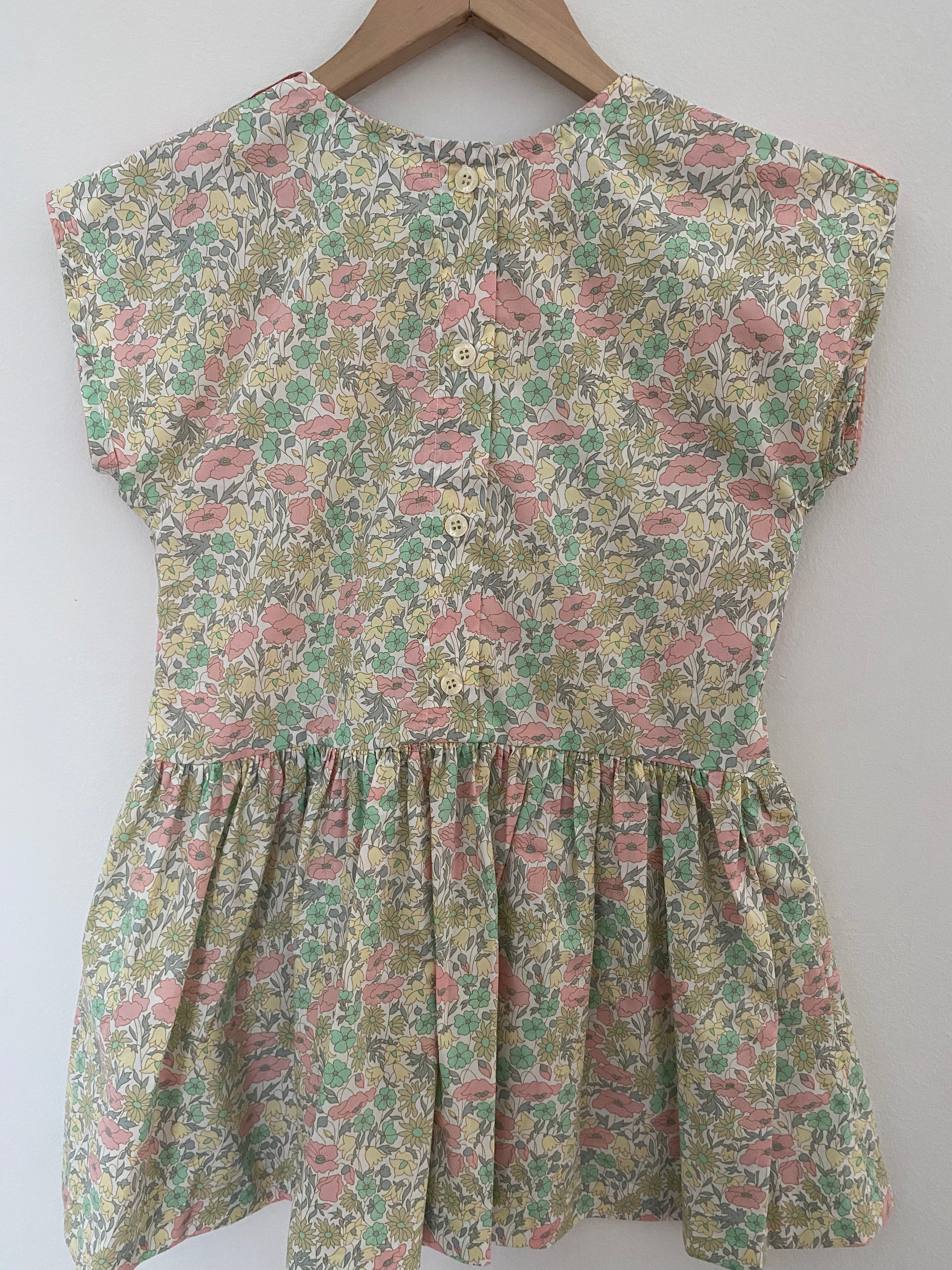 Maggie Patchwork Dress Daisy Lime 4y